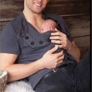 Dadware Bondaroo Kangaroo Care Skin-to-Skin Shirt (XL, Slate Grey)